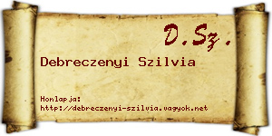 Debreczenyi Szilvia névjegykártya